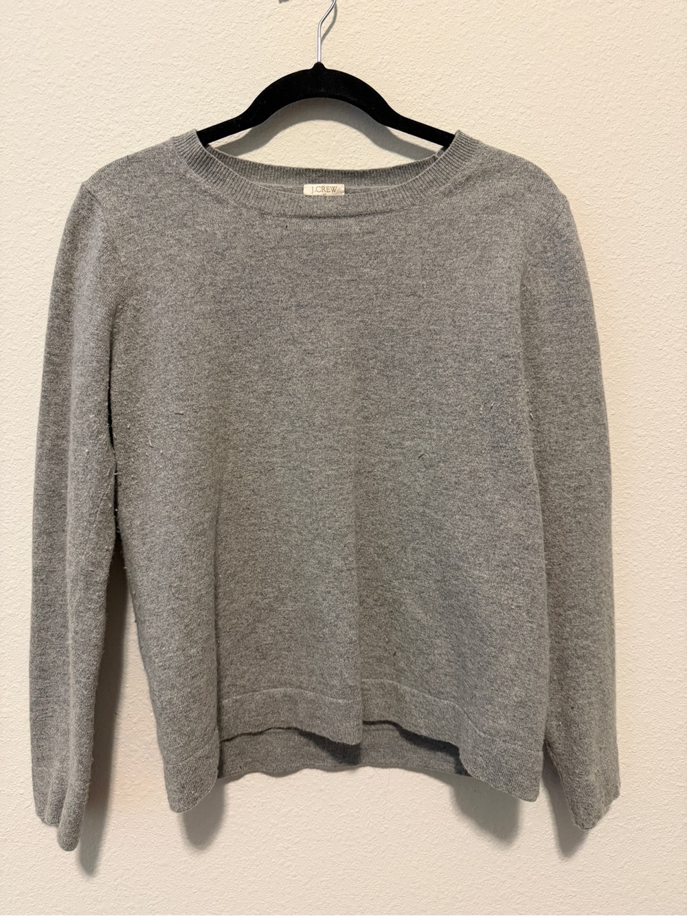 J.Crew Women's Gray Wool Blend Crewneck Sweater
